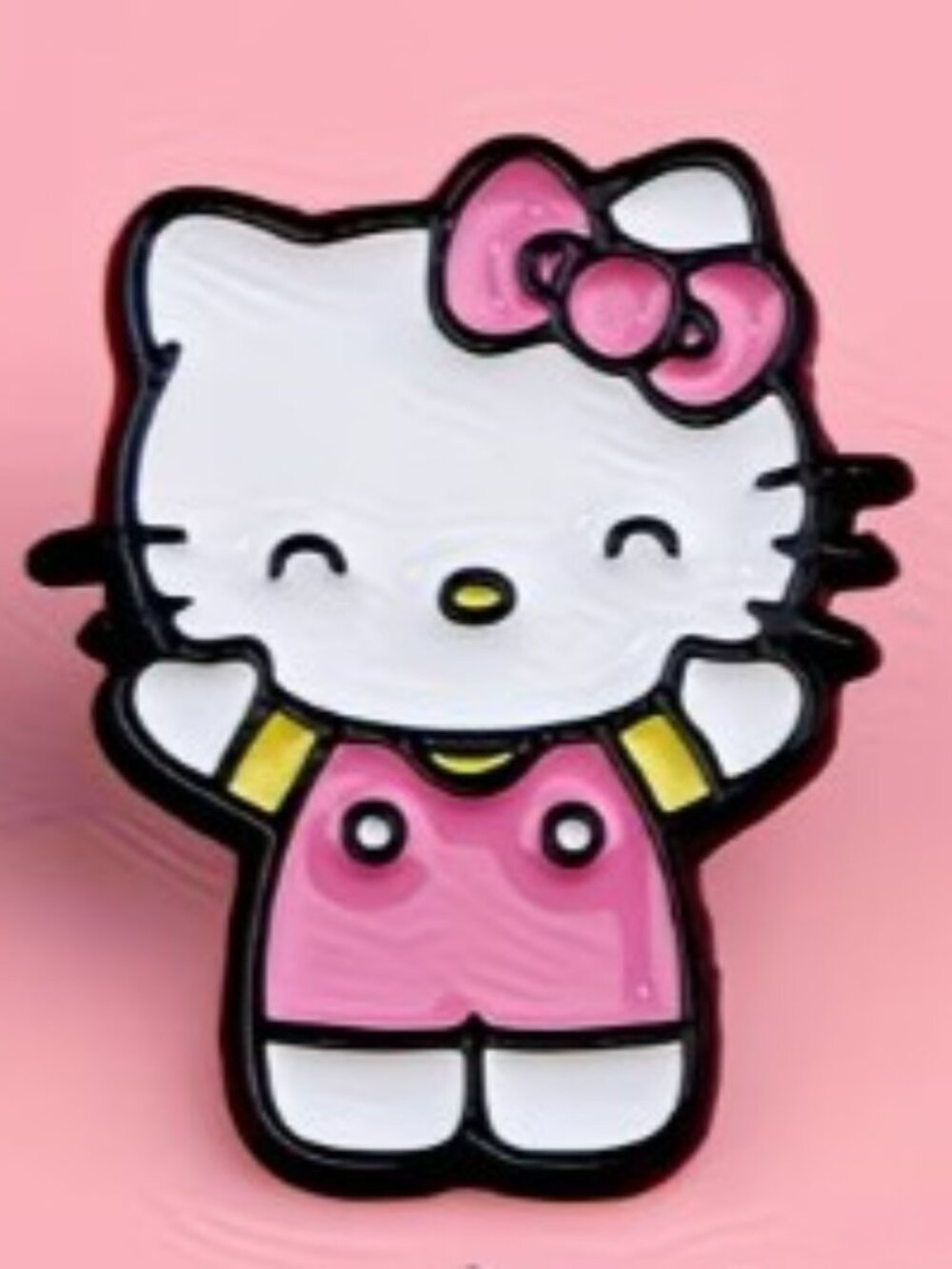 HELLO KITTY “Pink Overalls” Enamel Lapel Pin Brooch‎ (NEW & SO CUTE!)